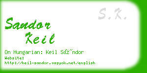 sandor keil business card